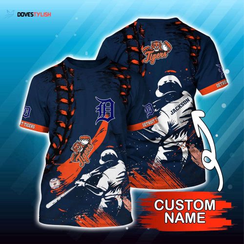 Customized MLB Detroit Tigers 3D T-Shirt Summer Symphony For Sports Enthusiasts