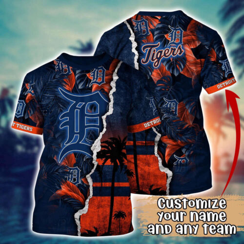 Customized MLB Detroit Tigers 3D T-Shirt Tropic MLB Style For Sports Enthusiasts