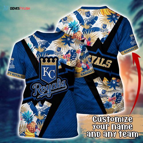 Customized MLB Kansas City Royals 3D T-Shirt Summer Symphony For Sports Enthusiasts