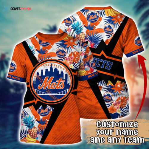 Customized MLB New York Mets 3D T-Shirt Aloha Vibes For Sports Enthusiasts