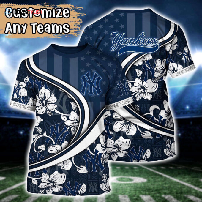 Customized MLB New York Yankees 3D T-Shirt Aloha Grand Slam For Sports Enthusiasts