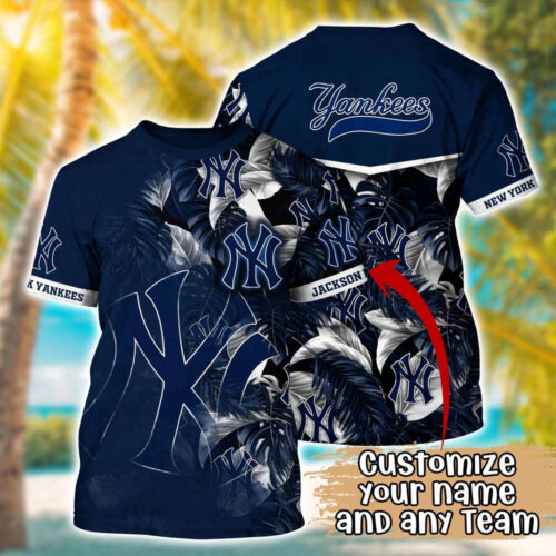 Customized MLB New York Yankees 3D T-Shirt Summer Symphony For Sports Enthusiasts