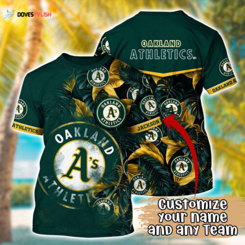 Customized MLB Oakland Athletics 3D T-Shirt Aloha Vibes For Sports Enthusiasts