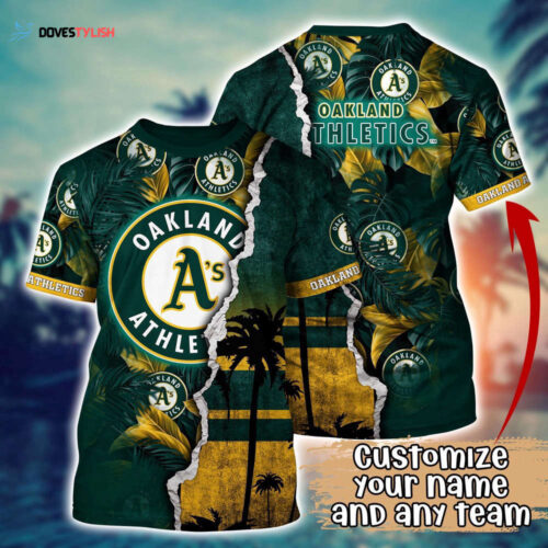 Customized MLB Oakland Athletics 3D T-Shirt Tropic MLB Style For Sports Enthusiasts