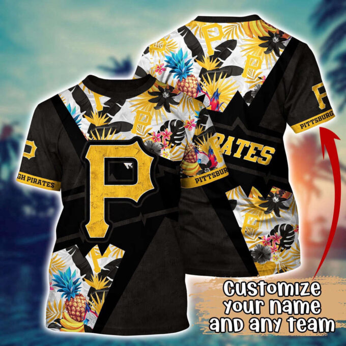 Customized MLB Pittsburgh Pirates 3D T-Shirt Aloha Vibes For Sports Enthusiasts