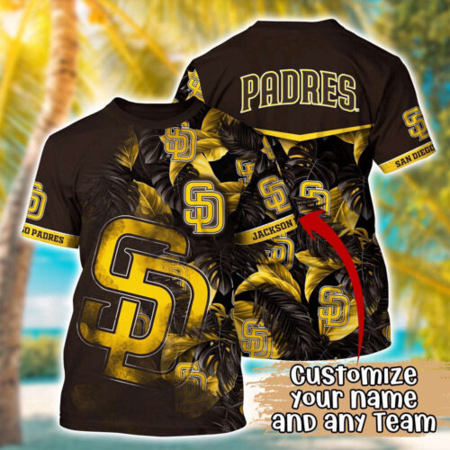 Customized MLB San Diego Padres 3D T-Shirt Summer Symphony For Sports Enthusiasts