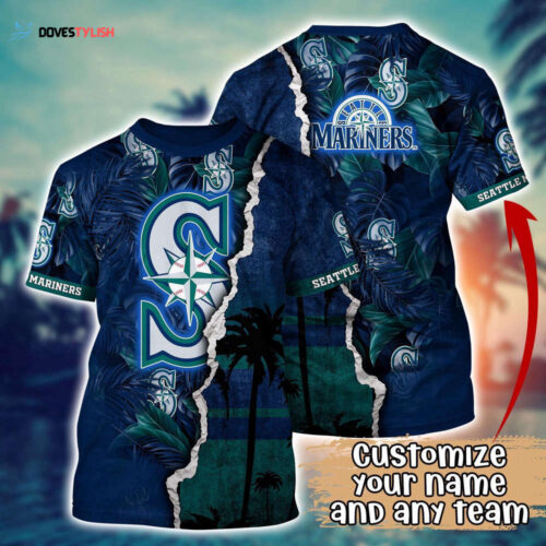 Customized MLB Seattle Mariners 3D T-Shirt Tropic MLB Style For Sports Enthusiasts