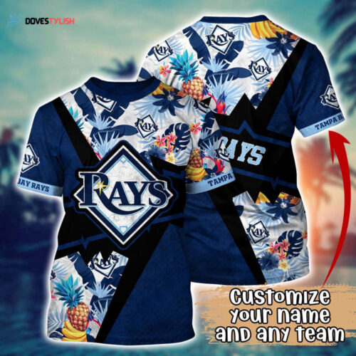 Customized MLB Tampa Bay Rays 3D T-Shirt Aloha Vibes For Sports Enthusiasts