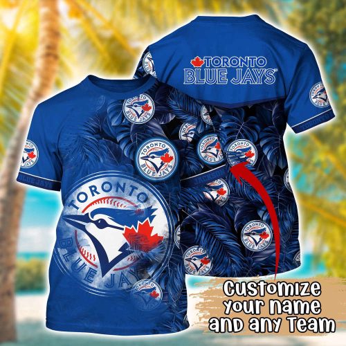 Customized MLB Toronto Blue Jays 3D T-Shirt Summer Symphony For Sports Enthusiasts