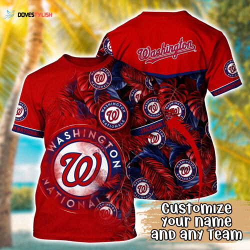 Customized MLB Washington Nationals 3D T-Shirt Summer Symphony For Sports Enthusiasts