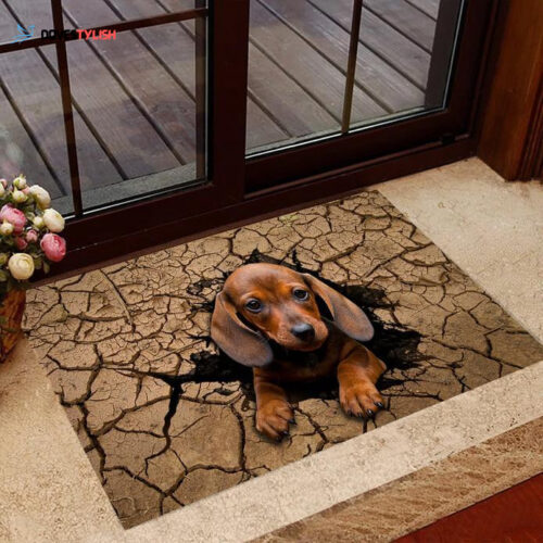 Dachshund Dog Easy Clean Welcome DoorMat
