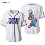 Daisy Duck Purple White Disney Unisex Cartoon Graphic Casual Outfits Custom Baseball Jersey Gift for Men Dad