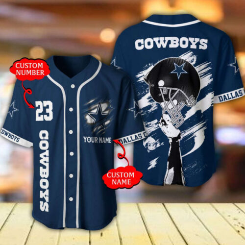 Dallas Cowboys Baseball Jersey Personalized Gift for Men Dad