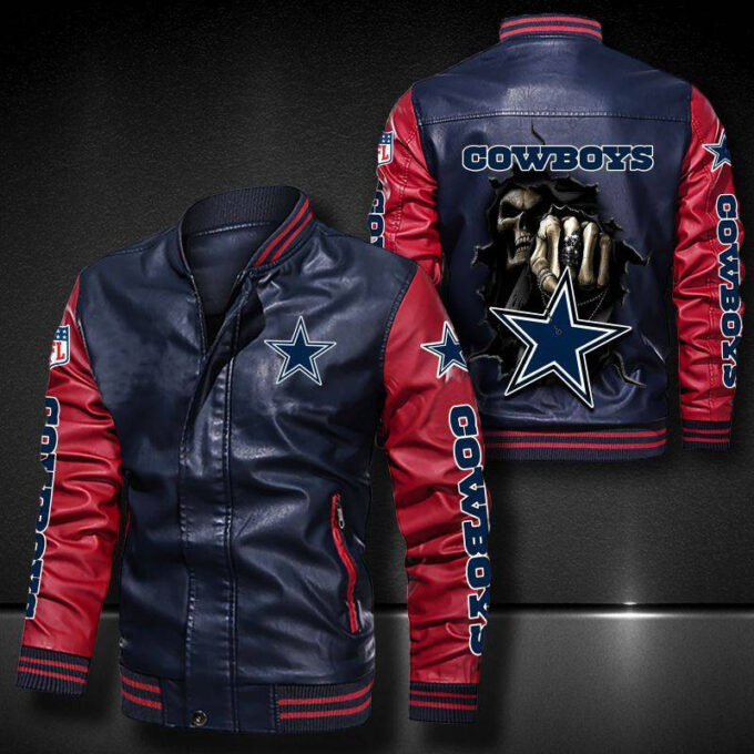 Dallas Cowboys Leather Bomber Jacket