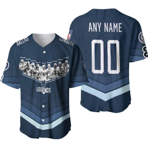 Dallas Cowboys Legends Members Team Captain Signed Designed Allover Gift With Custom Name Number For Cowboys Fans Baseball Jersey