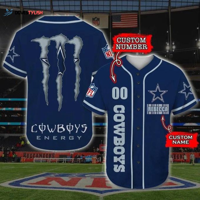 Dallas Cowboys Personalized Baseball Jersey
