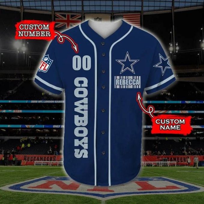 Dallas Cowboys Personalized Baseball Jersey