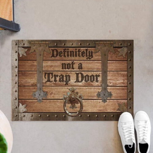 Definitely Not A Trap Door Easy Clean Welcome DoorMat