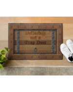 Definitely Not A Trap Door Funny Doormat Gift For Friend Family Home Decor Warm House Gift Welcome Mat, Birthday Gift