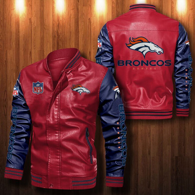 Denver Broncos Leather Bomber Jacket