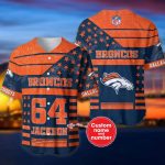 Denver Broncos Personalized Baseball Jersey