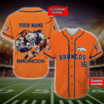 Denver Broncos Personalized Baseball Jersey