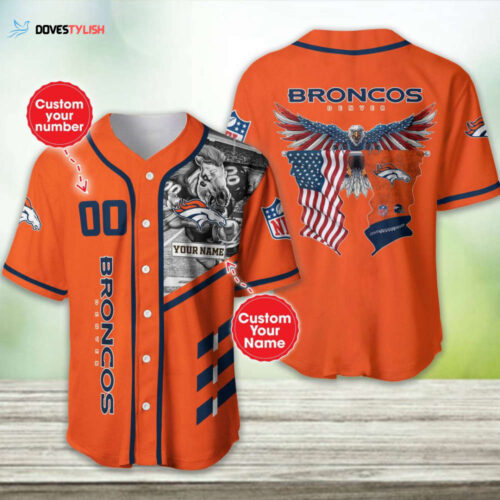 Denver Broncos Personalized Baseball Jersey