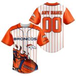 Denver Broncos Personalized Baseball Jersey Gift for Men Dad