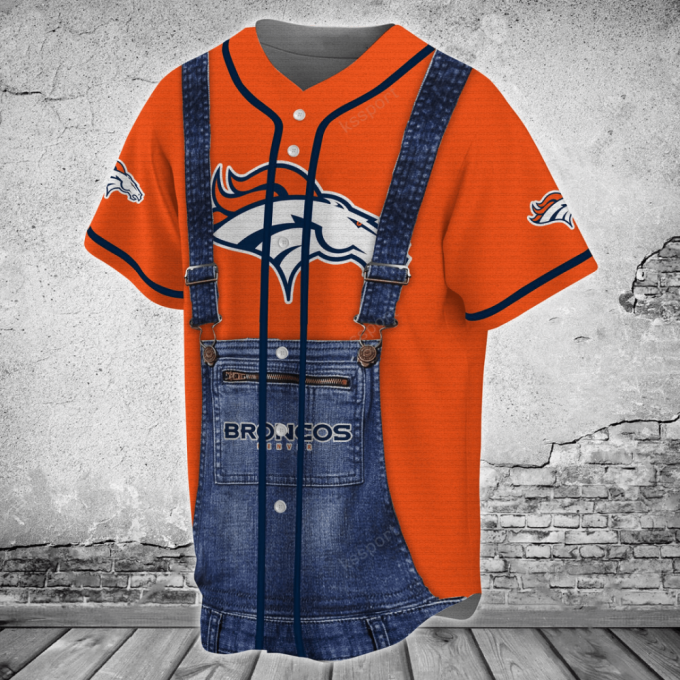 Denver Broncos Personalized Baseball Jersey Gift for Men Dad