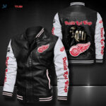 Detroit Red Wings Leather Bomber Jacket