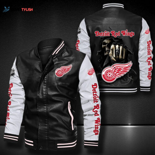 Detroit Red Wings Leather Bomber Jacket
