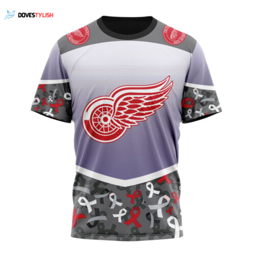 Detroit Red Wings Autism Awareness Design Unisex T-Shirt For Fans Gifts 2024