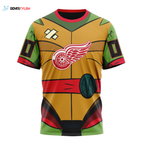 Detroit Red Wings Teenage Mutant Ninja Turtles Design Unisex T-Shirt For Fans Gifts 2024