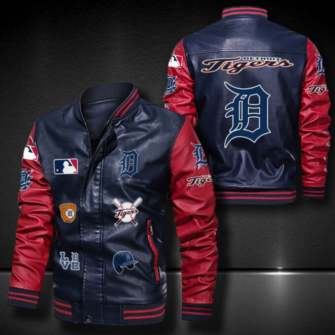 Detroit Tigers Leather Bomber Jacket