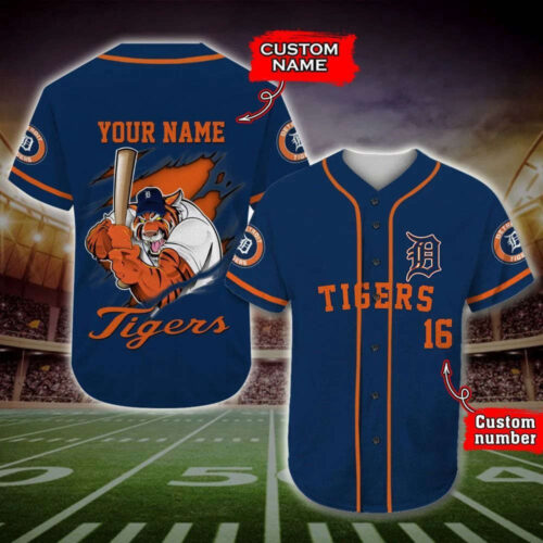 Detroit Tigers Personalized Baseball Jersey