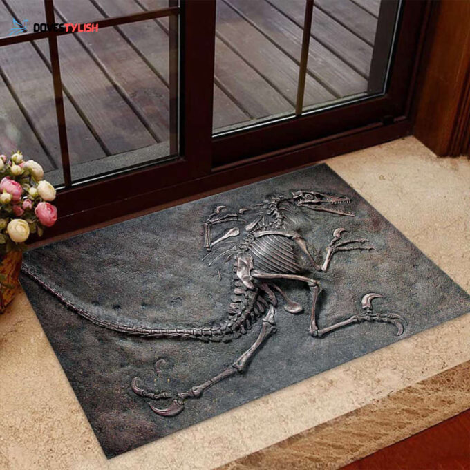 Dinosaur fossil Dinosaur Doormat | Welcome Mat | House Warming Gift