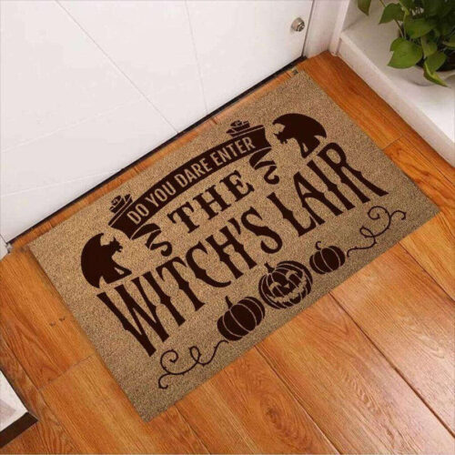 Do You Dare Enter The Witchs Lair Easy Clean Welcome DoorMat