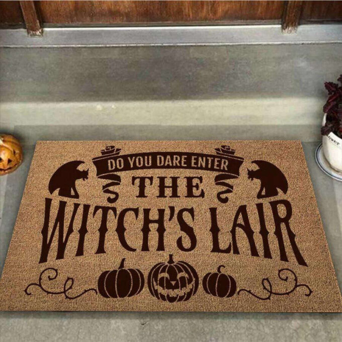 Do You Dare Enter The Witchs Lair Easy Clean Welcome DoorMat