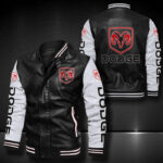 Dodge Leather Bomber Jacket