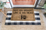 Dog Treats Coir Pattern All Over Printing Doormat