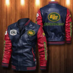 Edmonton Elks Leather Bomber Jacket