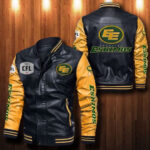 Edmonton Elks Leather Bomber Jacket