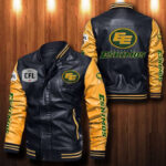 Edmonton Eskimos Leather Bomber Jacket