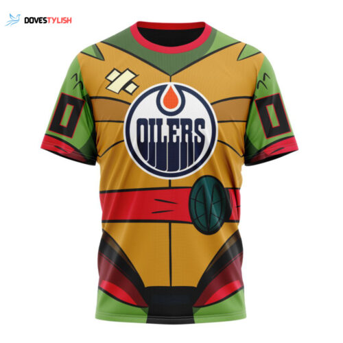 Edmonton Oilers Teenage Mutant Ninja Turtles Design Unisex T-Shirt For Fans Gifts 2024