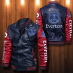 Everton Fc Leather Bomber Jacket