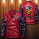 Fc Lorient Leather Bomber Jacket