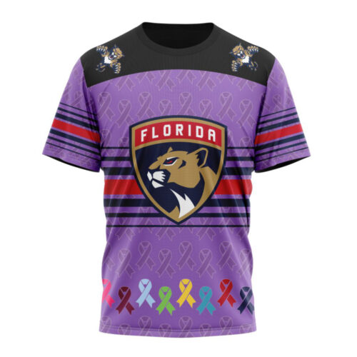Florida Panthers Fights Cancer Unisex T-Shirt For Fans Gifts 2024