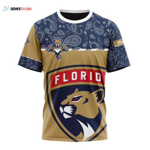 Florida Panthers Specialized Hockey With Paisley Unisex T-Shirt For Fans Gifts 2024
