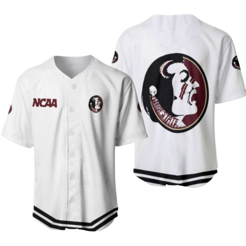 Florida State Seminoles Classic White With Mascot Gift For Florida State Seminoles Fans Baseball Jersey