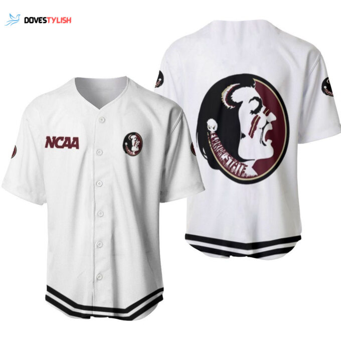 Florida State Seminoles Classic White With Mascot Gift For Florida State Seminoles Fans Baseball Jersey